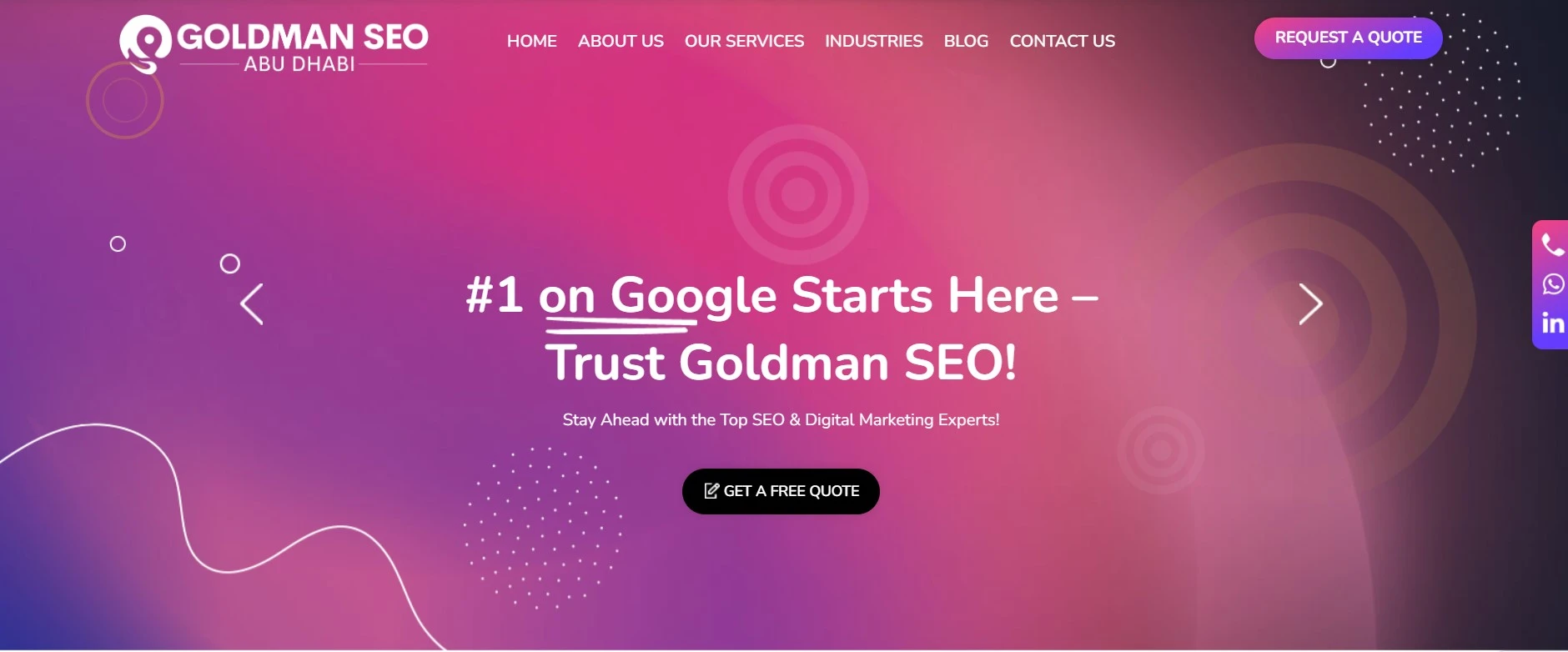 Gold Man SEO Abu Dhabi website