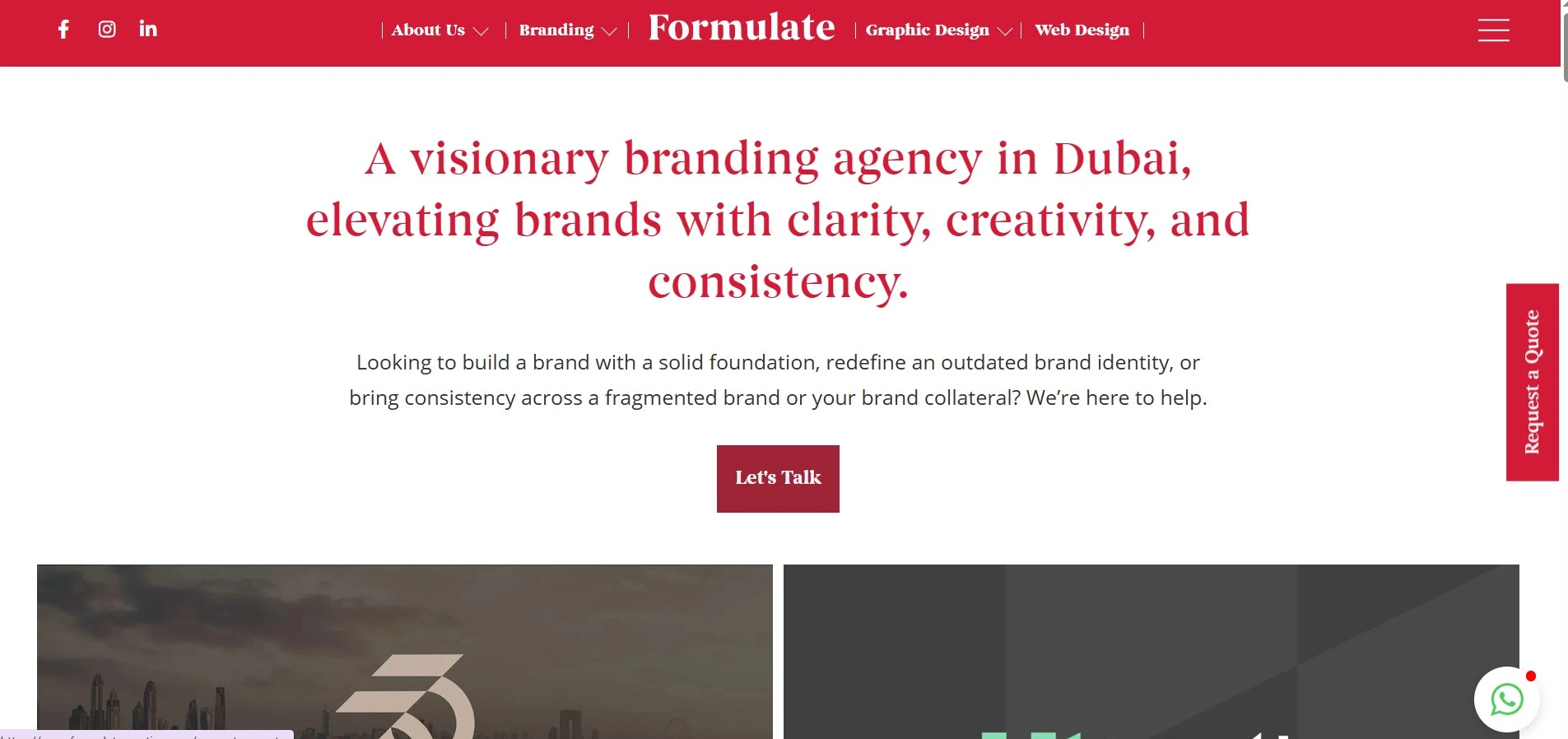 Formulate Creative Website