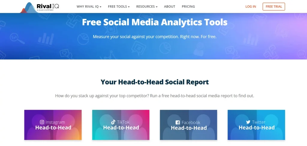 Free Social Media Analytics Tool rival iq