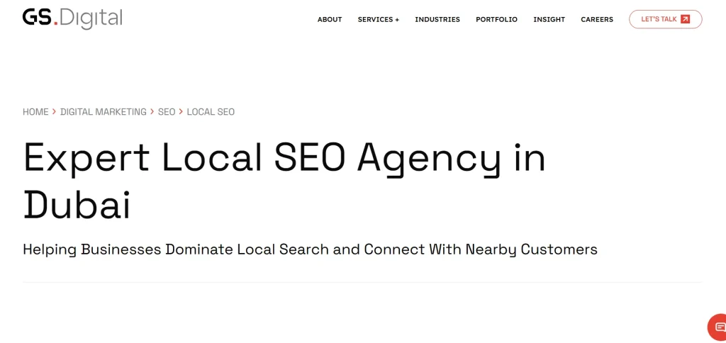 GS Digital Local SEO company in Dubai