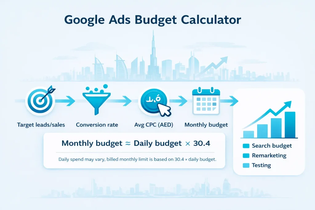 Google Ads budget in Dubai