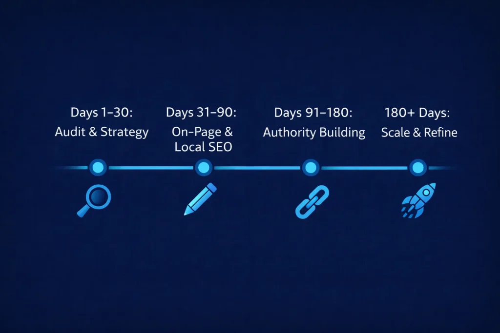 SEO roadmap action plan 2026 timeline