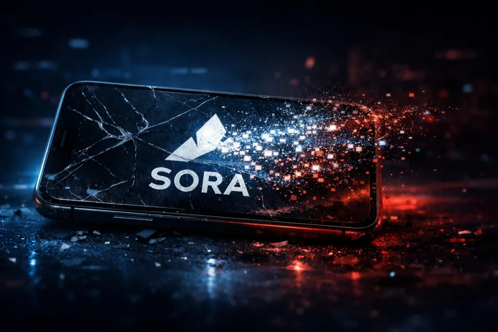 OpenAI Sora AI app shutting down digital illustration