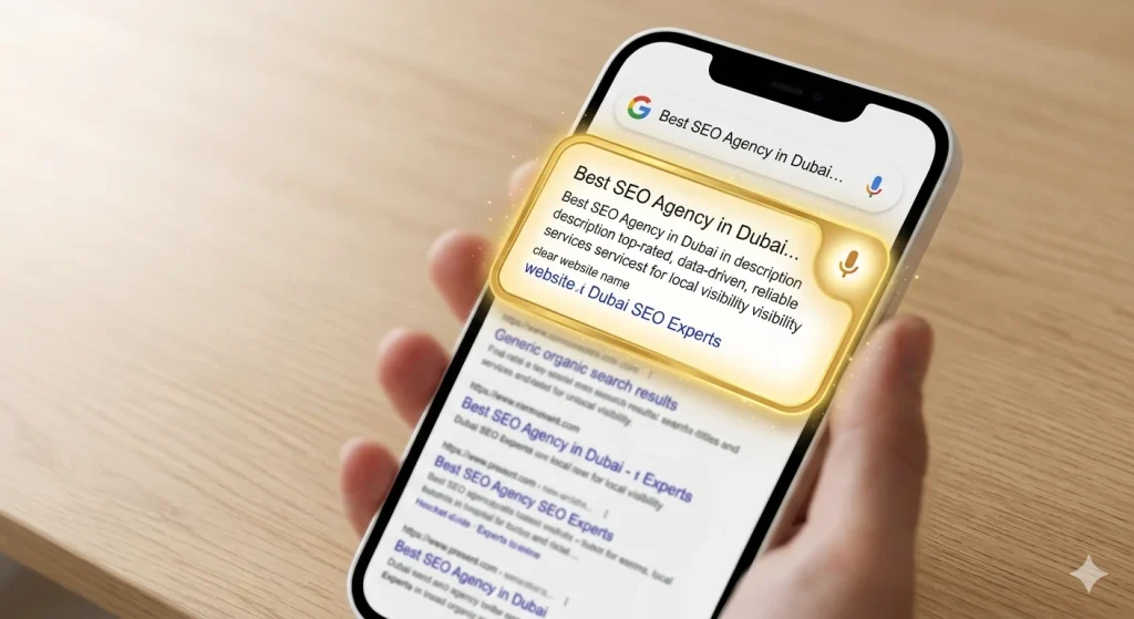google featured snippet voice search dubai