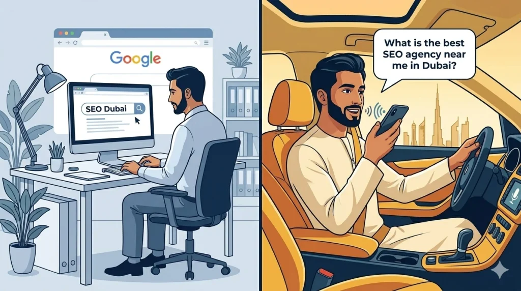 text search vs voice search comparison