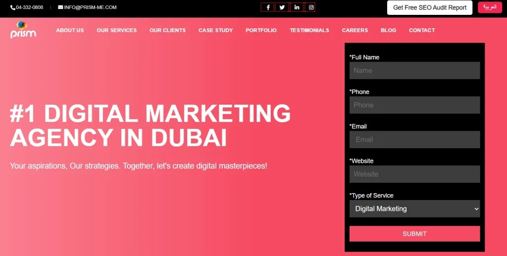 Prism Digital Website