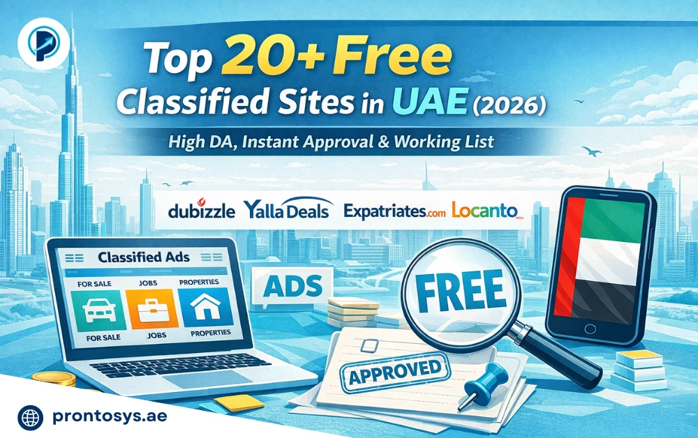 Top 20+ Free Classified Sites in UAE (2026) | High DA, Instant Approval & Working List